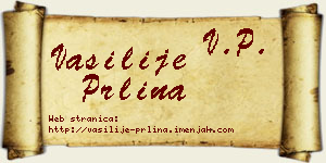 Vasilije Prlina vizit kartica